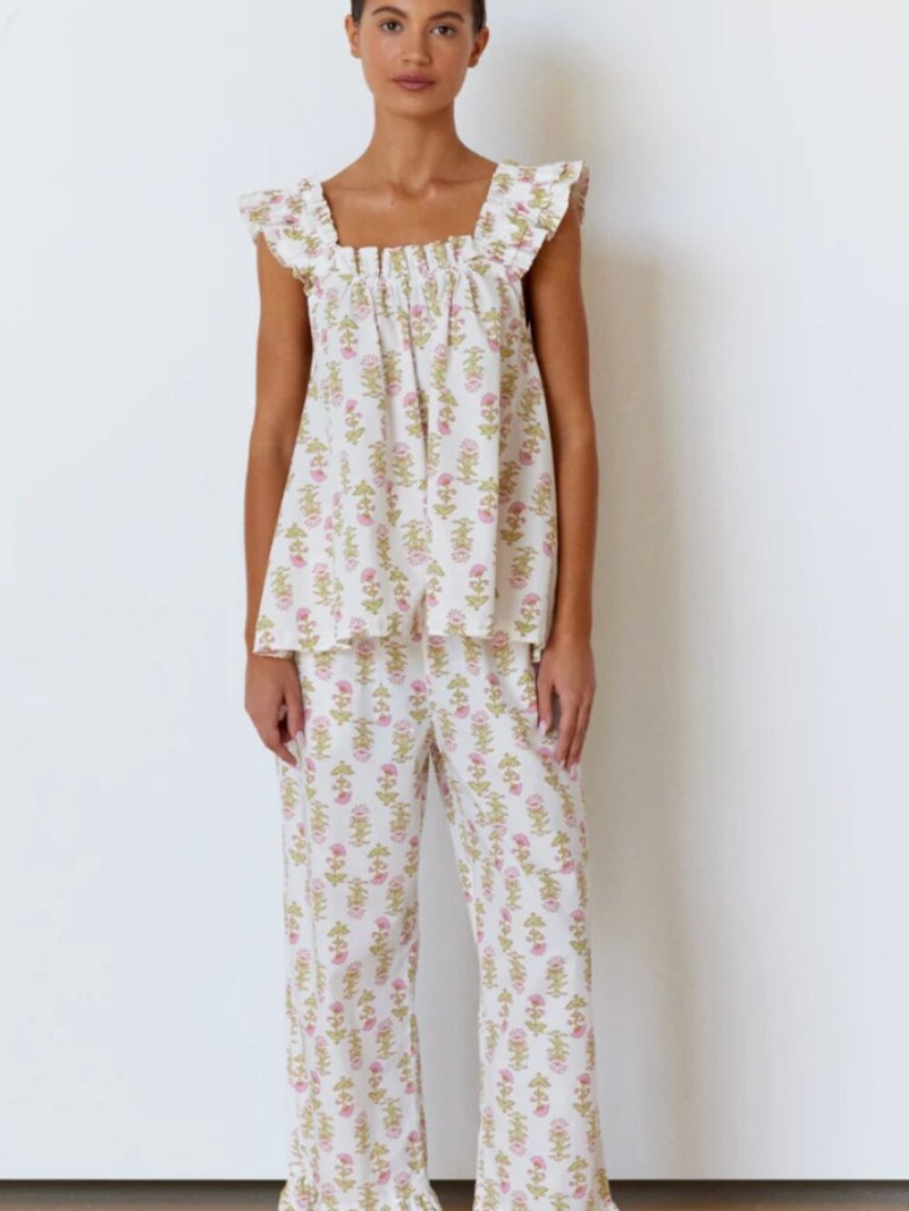 Piyama - Nicolette Sleep Set - Cotton - Lotus Flower